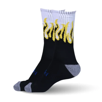 Mizaki Fire Edition Football Socks (WHITE & BLACK)